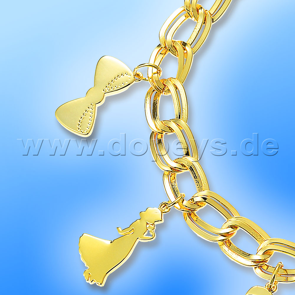 Disney Charm Bracelet - Snow White (Princess) in Gold from Couture Kingdom 12100151