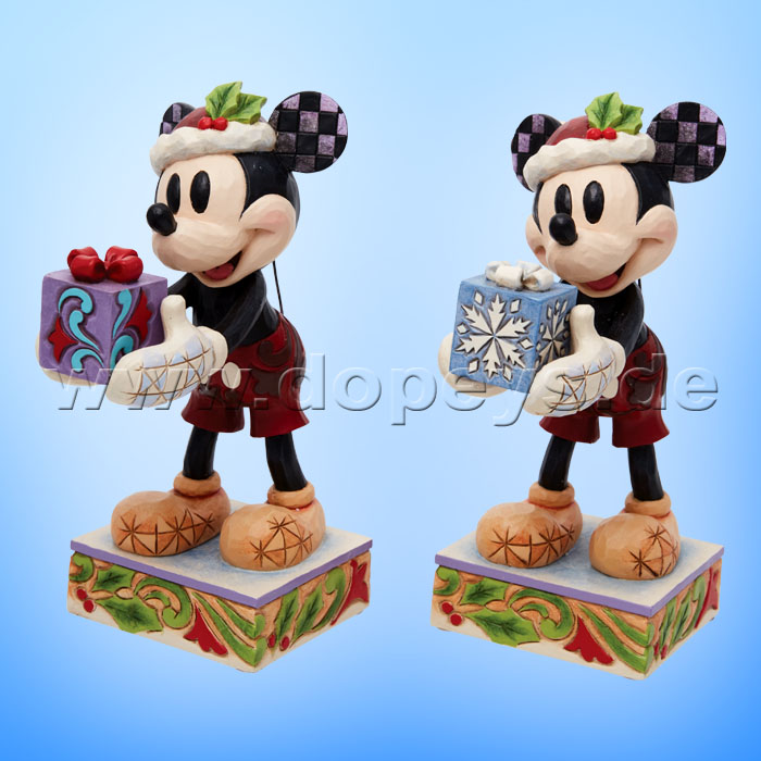 Disney Traditions Figur - Mickey als Weihnachtsmann mit Geschenk (Secret Santa) von Jim Shore 6013060