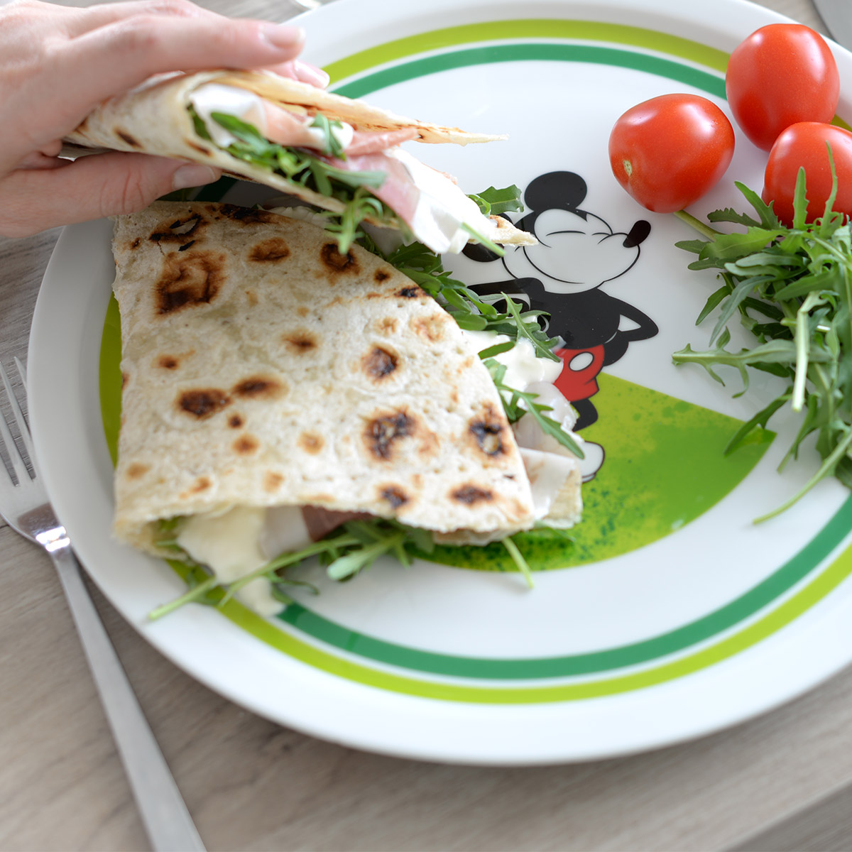 Disney Pizzateller / Servierplatte / Tortenplatte "Grün" Mickey I Am, im italienischen Design PWM37AM-5V