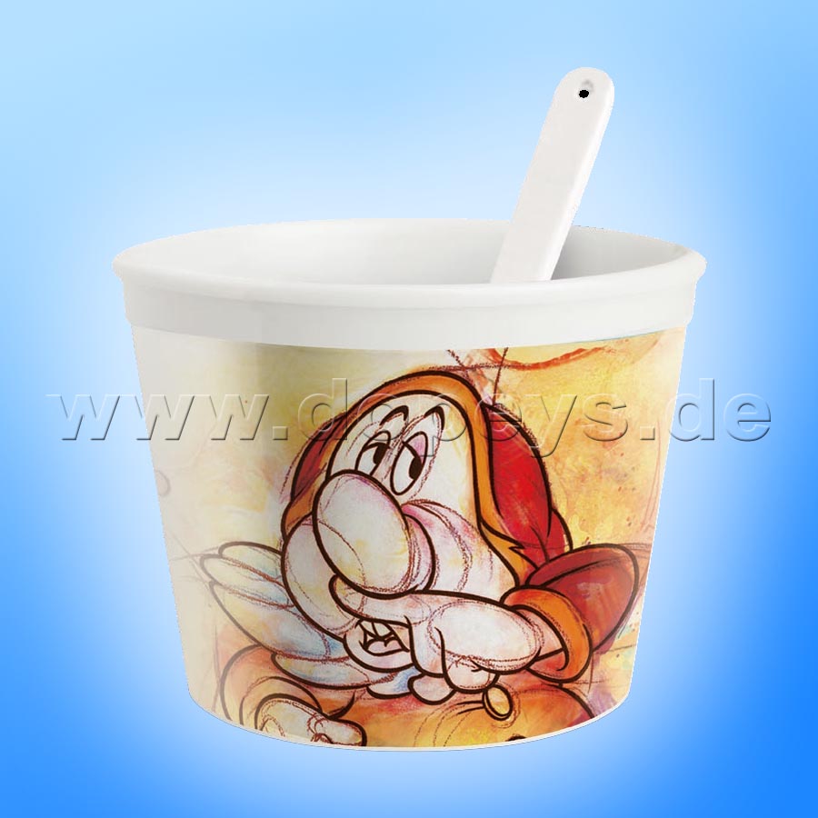 Disney Eisbecher mit Eislöffel "Hatschi" im italienischen Design, 25 cl