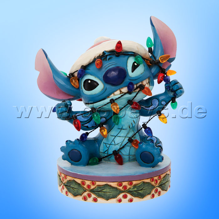 Disney Traditions -  (Stitch Wrapped in Christmas Lights) figurine by Jim Shore 6010872