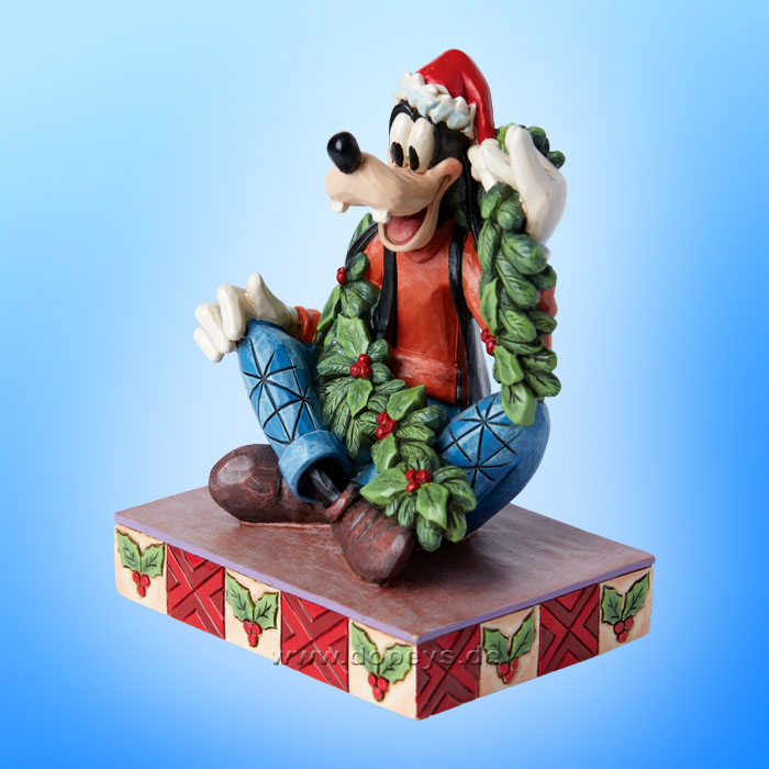 Disney Traditions Figur - Weihnachts-Goofy mit Mistelzweig (A Goofy Christmas) von Jim Shore 6015011