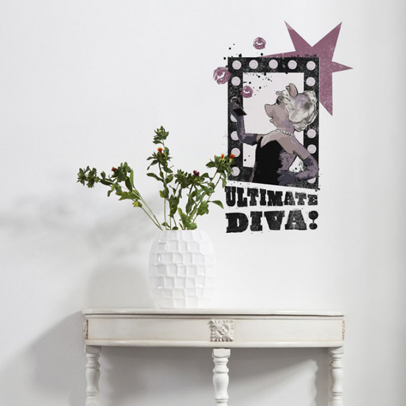 Disney Wandsticker / Wandaufkleber Muppets "Ultimate Diva"