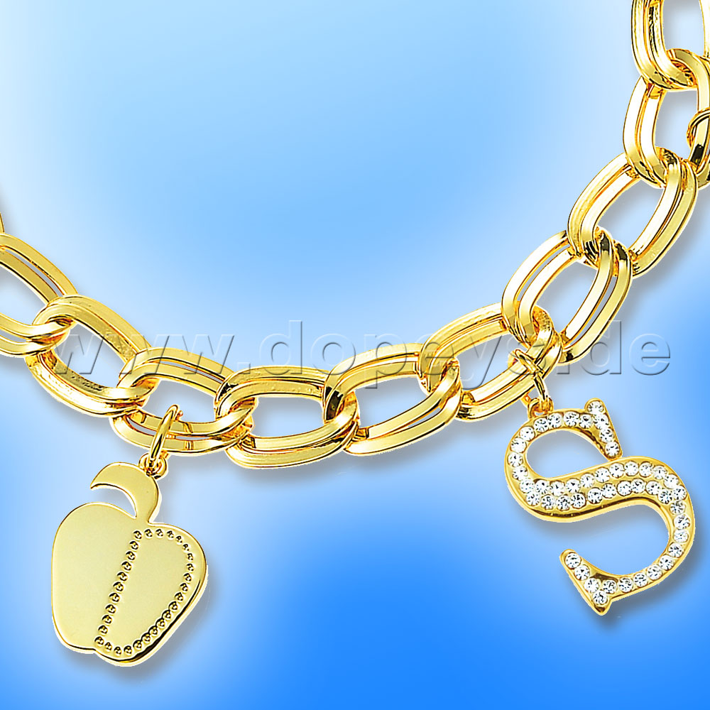 Disney Charm Bracelet - Snow White (Princess) in Gold from Couture Kingdom 12100151