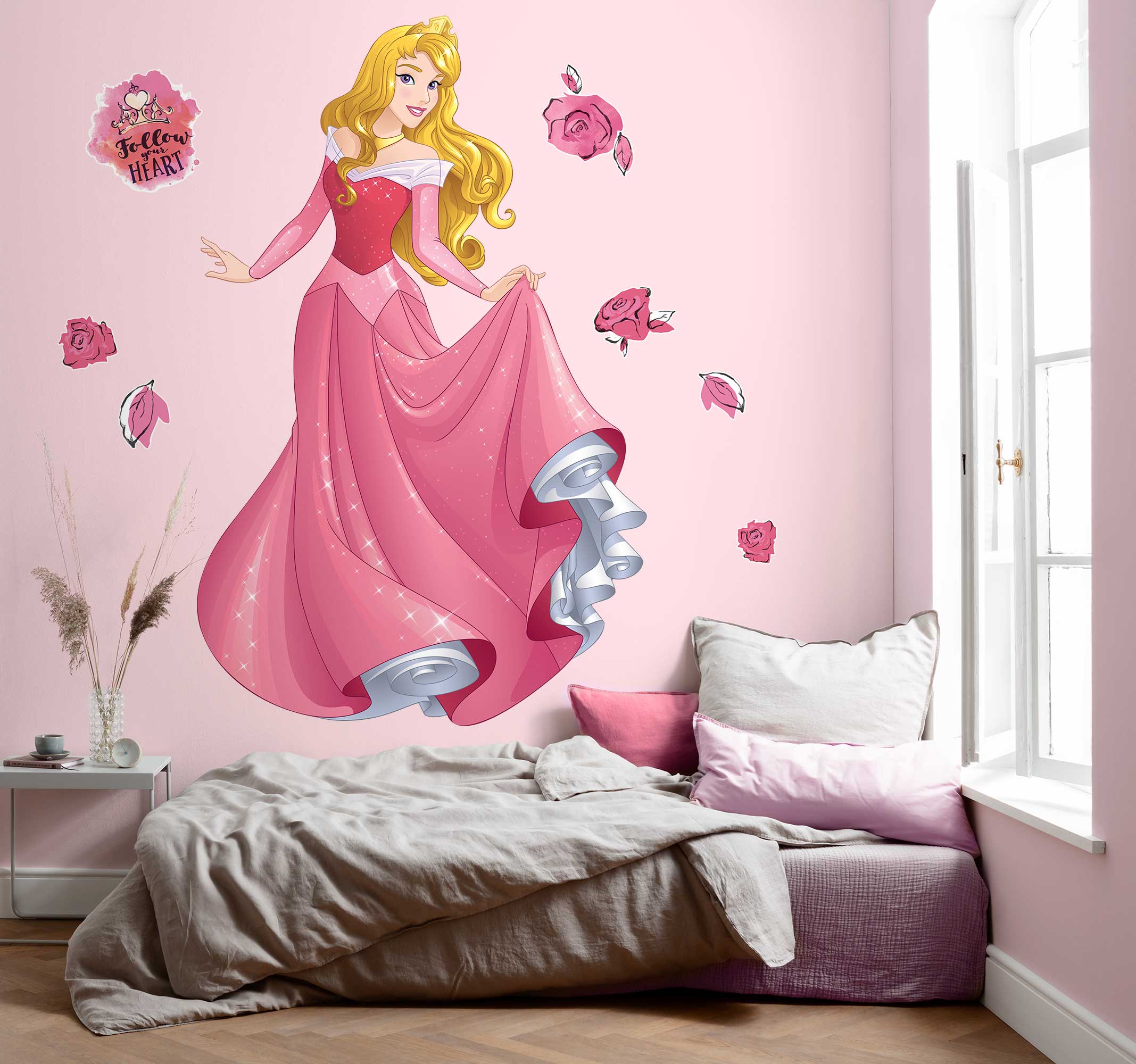 Disney Vlies Fototapete selbstklebend Dornröschen "Aurora XXL" 127cm x 200cm