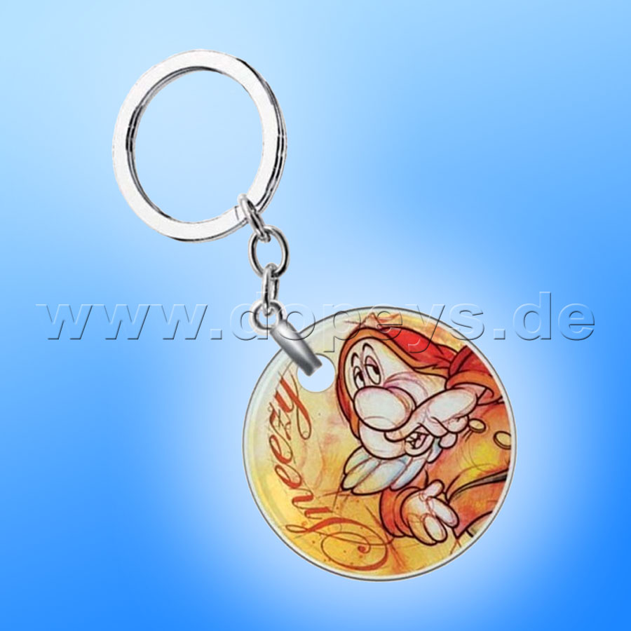 Disney Schlüsselanhänger / Sammel-Anhänger 7 Zwerge "Hatschi" im italienischen Design PWS85T/EO