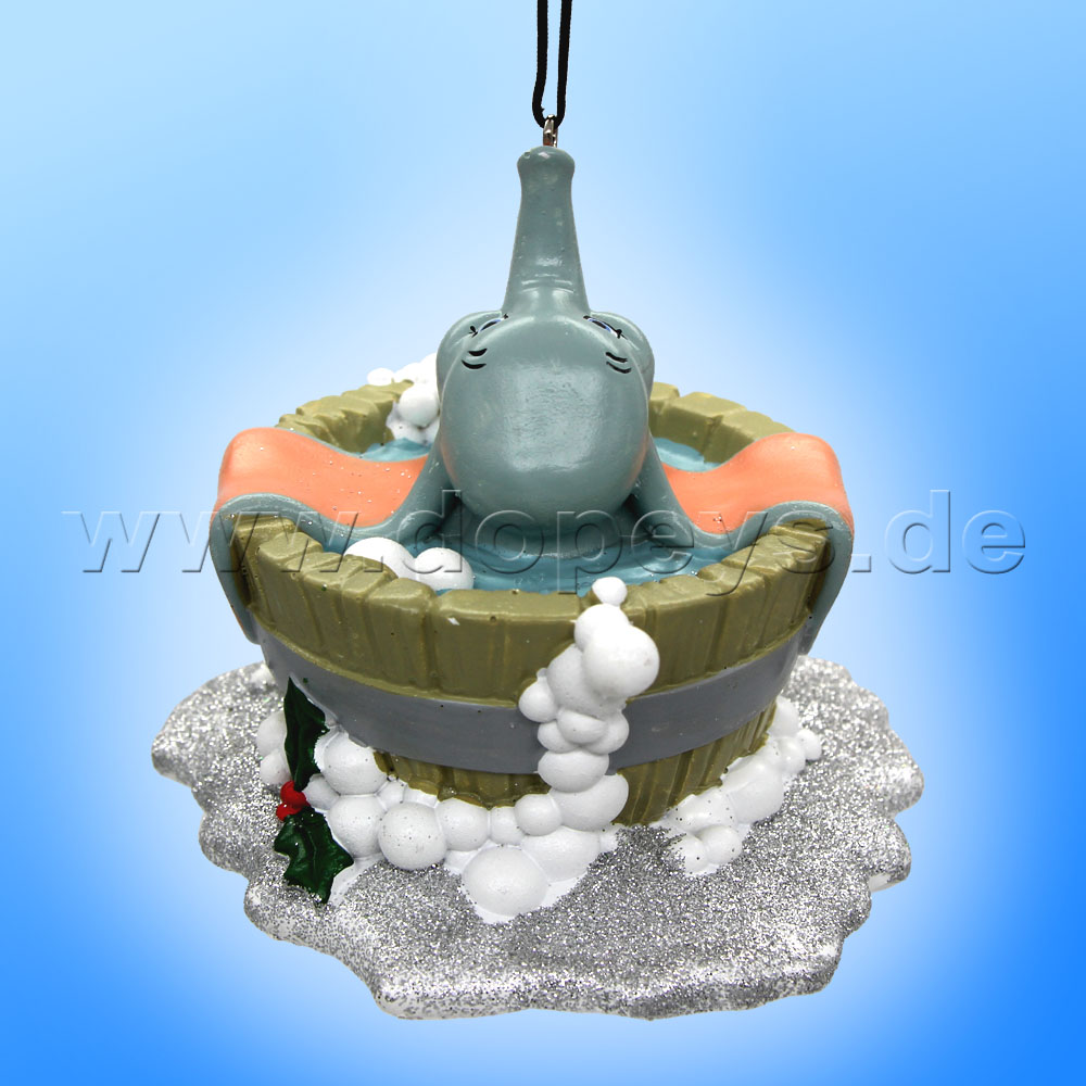 Kurt S. Adler - Disney "Merry Bubble Bath" Dumbo in water basin Hanging Ornament DN33043