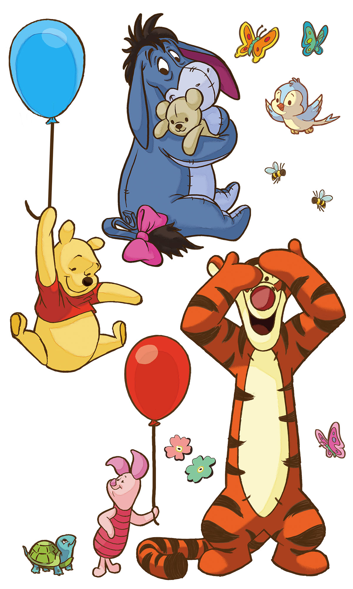 Disney Vlies Fototapete selbstklebend Winnie Puuh "Winnie and Friends XXL" 127cm x 200cm