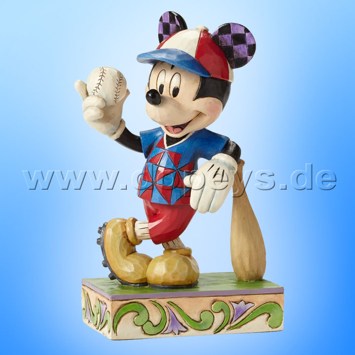 Disney Traditions / Jim Shore Figur von Enesco. "Batter Up (Mickey Baseball)" 4050400.