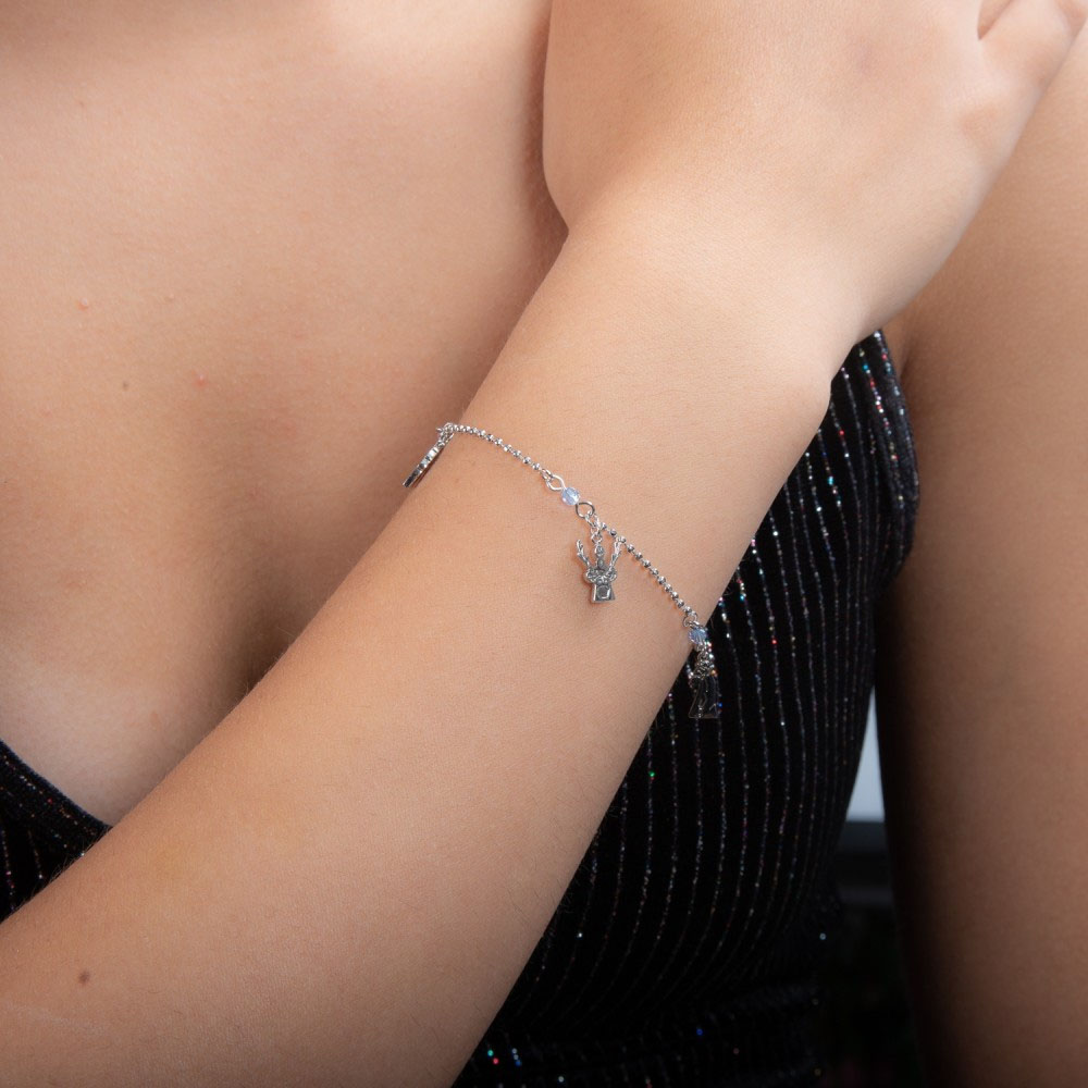 Disney Bracelet - Kids Charm (Frozen II) in White Gold from Couture Kingdom 12102611