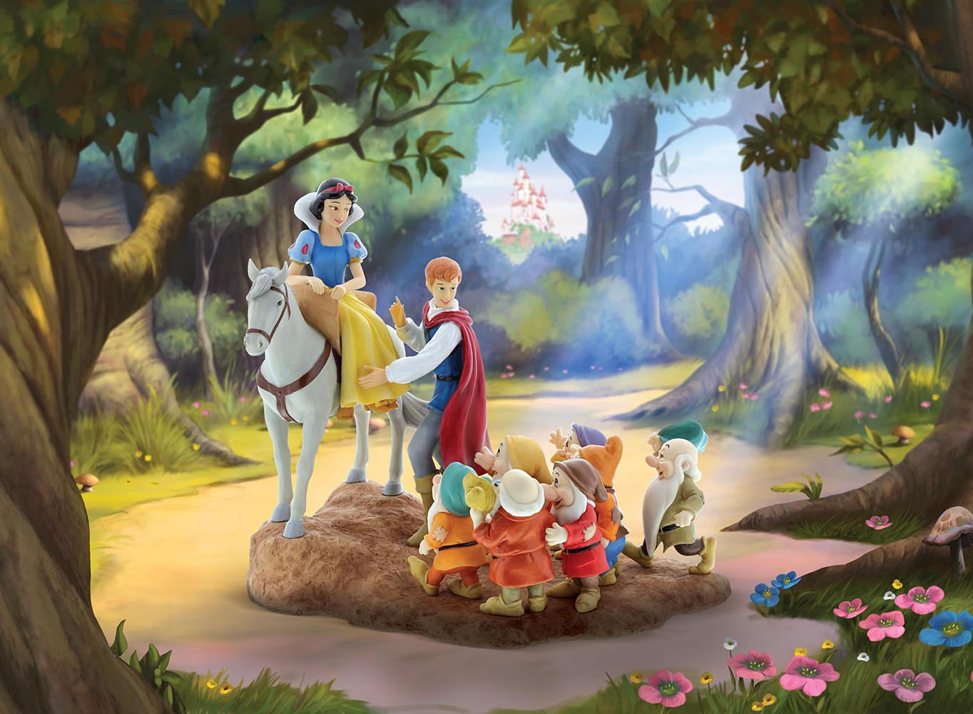 Enchanting Disney Collection - Schneewittchen mit Prinz und den 7 Zwergen (Joyful Farewell) Figur A2873