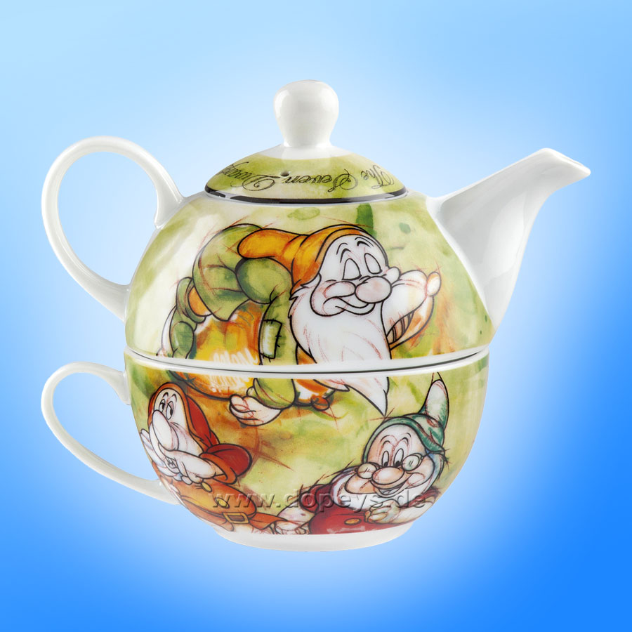 Disney - Tea For One - Set aus Teekanne & Teetasse "Die sieben Zwerge" im italienischen Design 133007