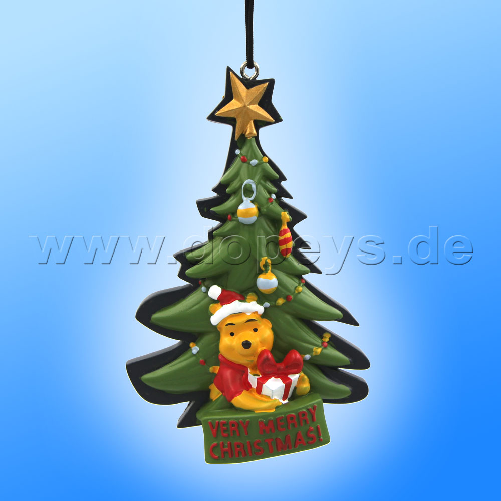Disney "Very Merry Christmas" Winnie Pooh Relief Christmas Hanging Ornament - Kurt S. Adler DN35042
