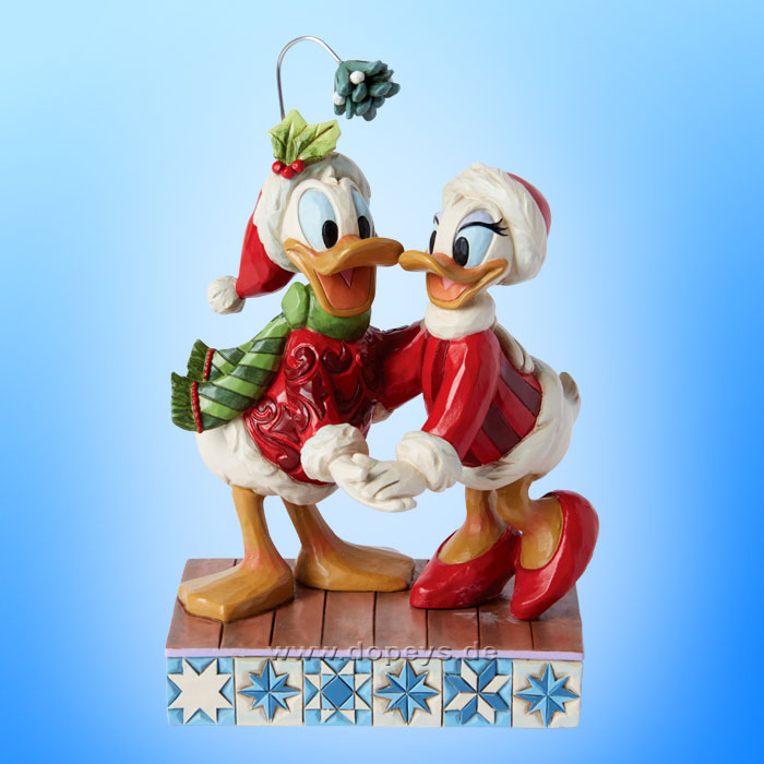 Disney Traditions Figur - Donald & Daisy unterm Mistelzweig (Merry Mistletoe) von Jim Shore 6015004