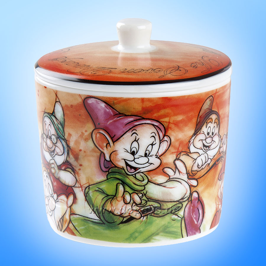 Disney Geschenkset - Tea for One - Teekanne & Teetasse mit Zuckerdose "Die sieben Zwerge" im italienischen Design 133012