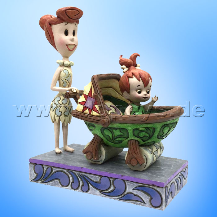 The Flintstones / Jim Shore Figur von Enesco."Bedrock Buggy (Wilma mit Pebbles im Kinderwagen)" 4058334