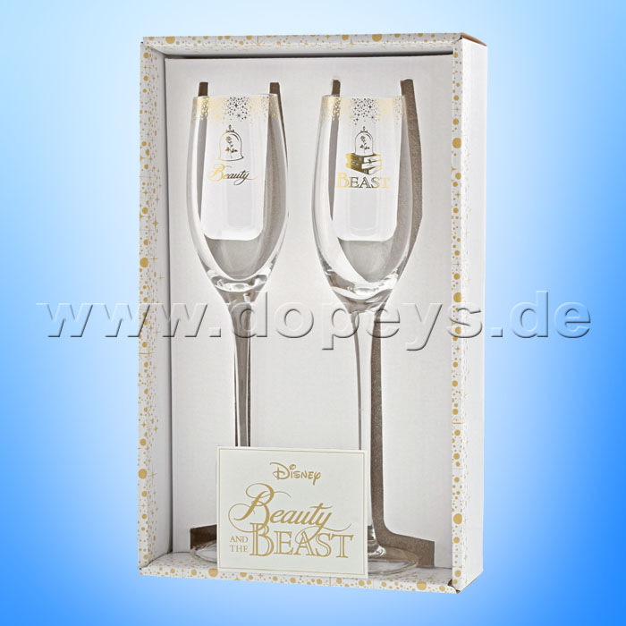 Disney Enchanting Collections - Beauty And The Beast Wedding Toasting Glasses A29335