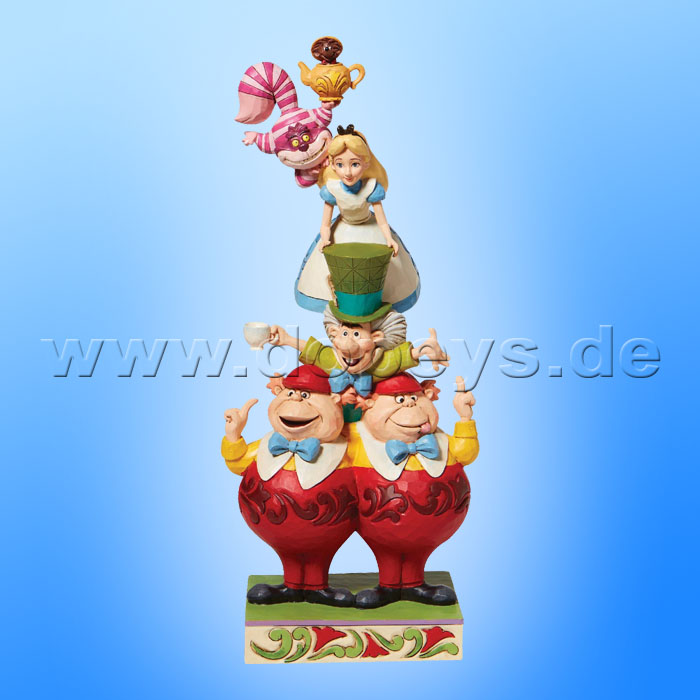 Disney Traditions - We're All Mad Here (Alice im Wunderland Stapelturm) von Jim Shore 6008997