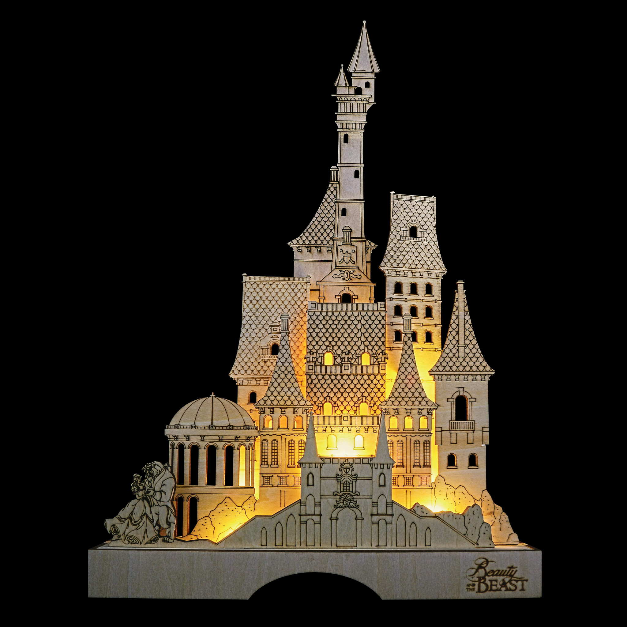 Disney Princess - Die Schöne und das Biest Schloss Lichterhaus / Schwibbogen Department 56 6004005