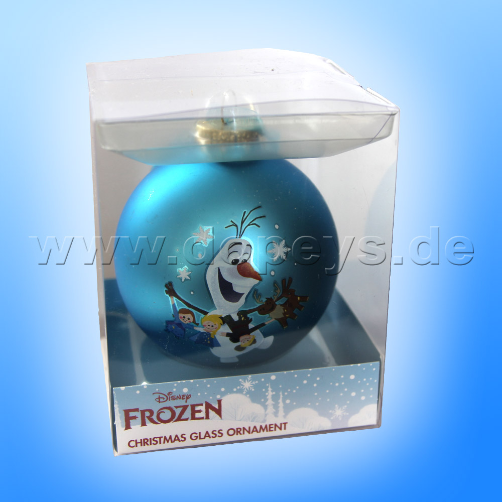 Kurt S. Adler - Frozen "Olaf with Frozen Garland" Christmas Bauble blue DN03005-D