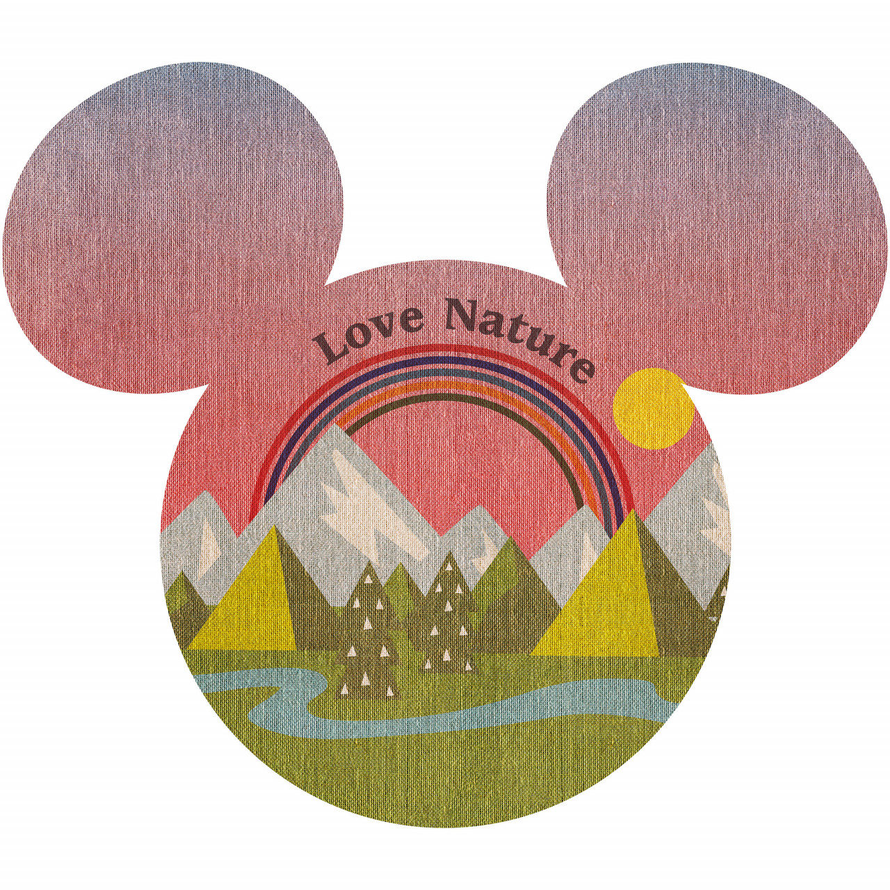 Disney Wandsticker / Wandaufkleber Mickey Maus Kopf "Mickey Head Summer Hike" 127cm x 127cm