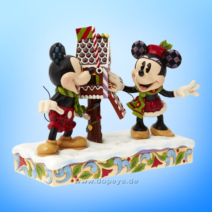 Disney Traditions - Mickey & Minnie Mouse Posting a Christmas Letter (Letters For Santa) figurine by Jim Shore 6015001