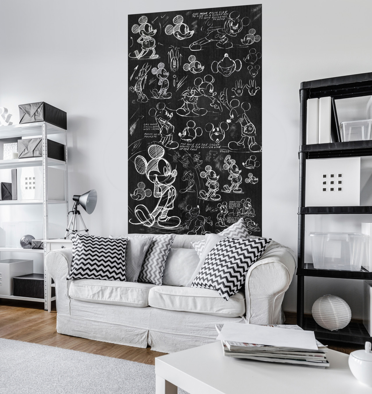 Disney Vlies Fototapete Mickey Maus "Mickey - Chalkboard" 1,20m x 2,00m