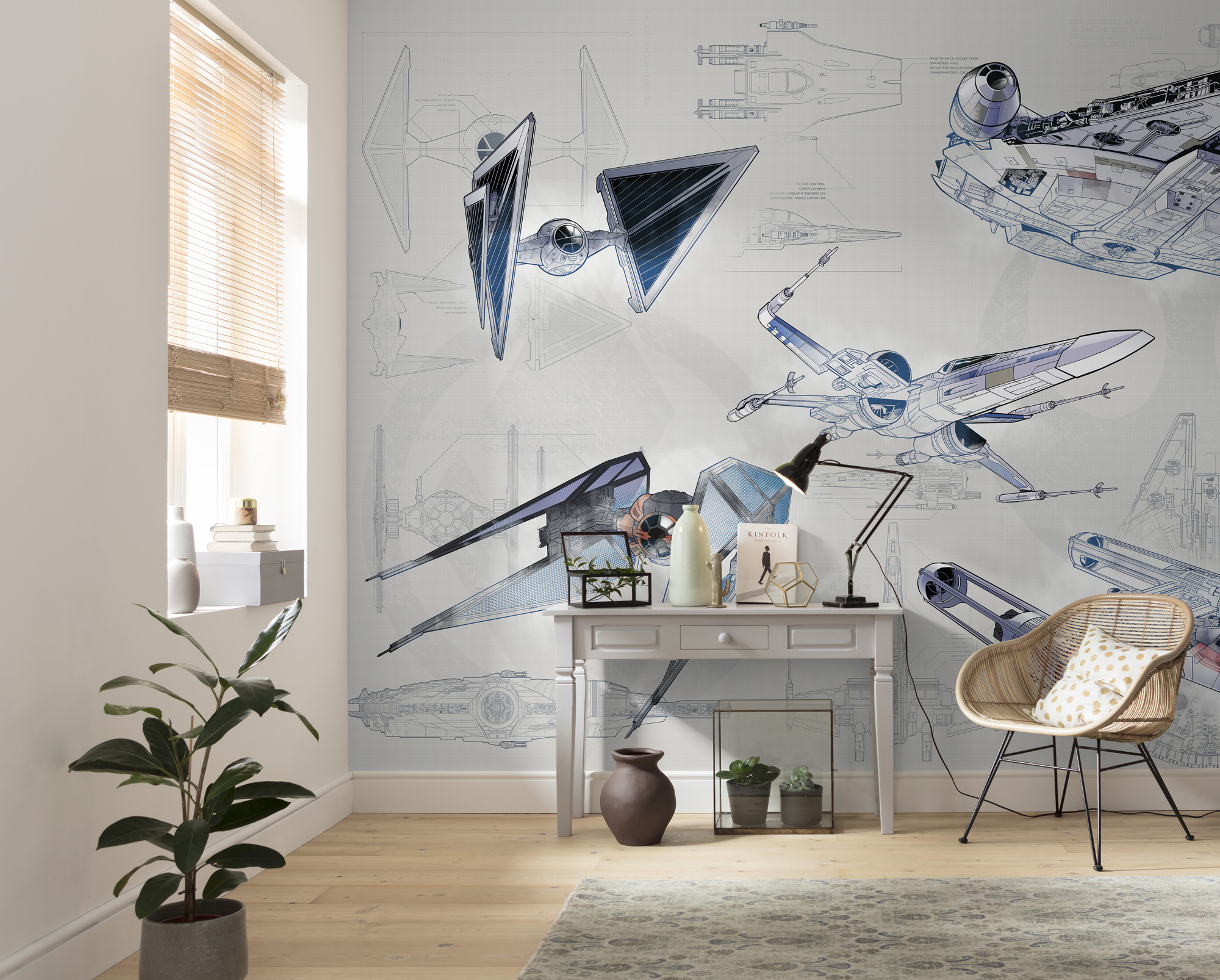 Star Wars Vlies Fototapete "Star Wars Blueprint Light"