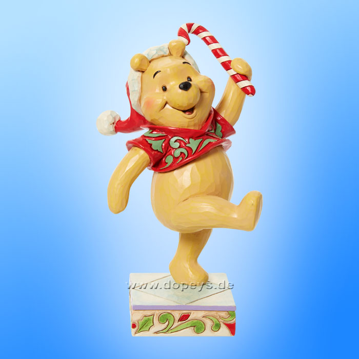 Disney Traditions - Christmas Winnie the Pooh with Candycane (Christmas Sweetie) figurine by Jim Shore 6013062