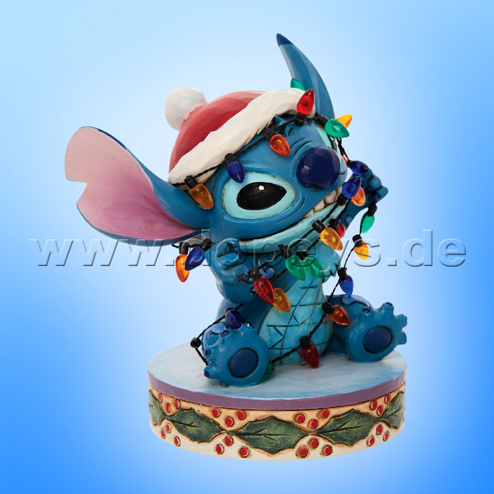 Disney Traditions -  (Stitch Wrapped in Christmas Lights) figurine by Jim Shore 6010872
