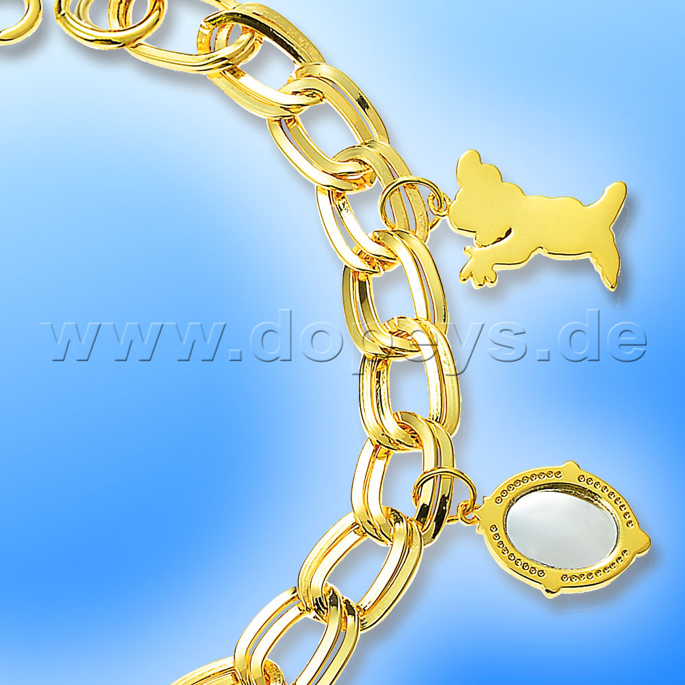 Disney Charm Bracelet - Snow White (Princess) in Gold from Couture Kingdom 12100151