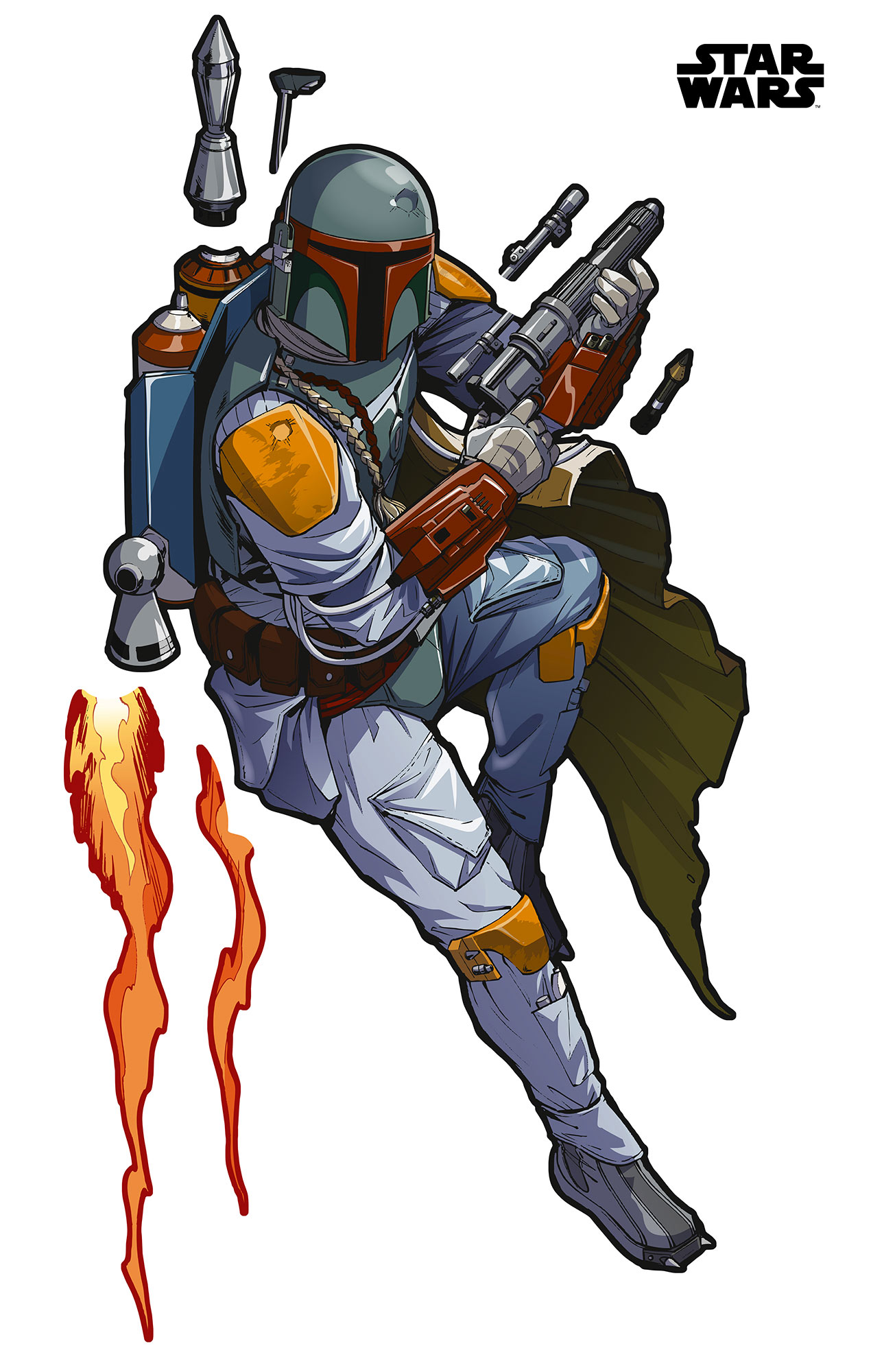 Star Wars Vlies Fototapete selbstklebend "Star Wars XXL Boba Fett" 127cm x 200cm