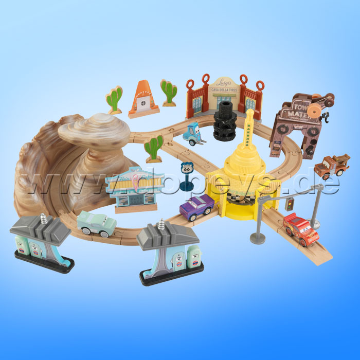 Disney Pixar Cars 3 50-teiliges Eisenbahnset Radiator Springs von KidKraft 18013