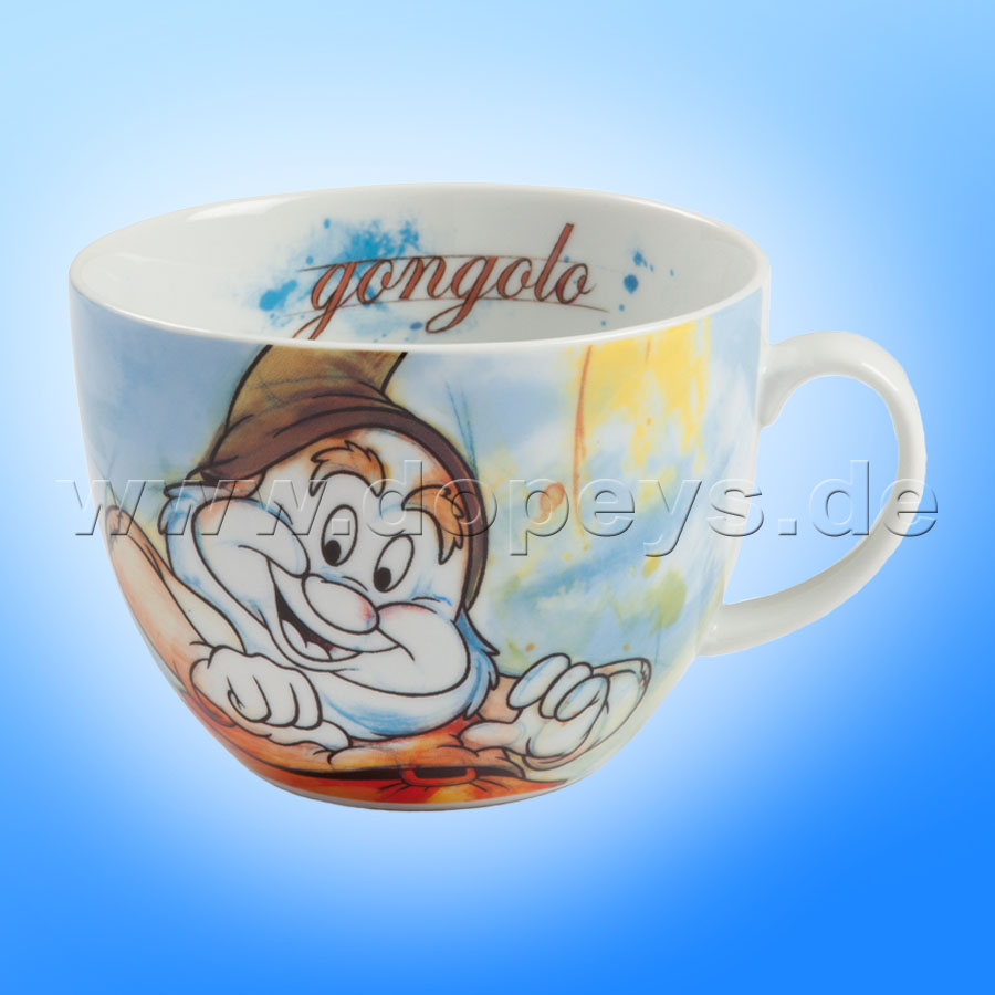 Big Disney Cappuccino Cup "Happy" Italian Design, 60 cl