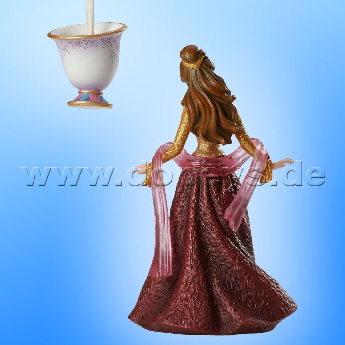 Disney Showcase Collection from Enesco "Christmas Belle Figurine & Chip Hanging Ornament Set" 4053349 Haute Couture