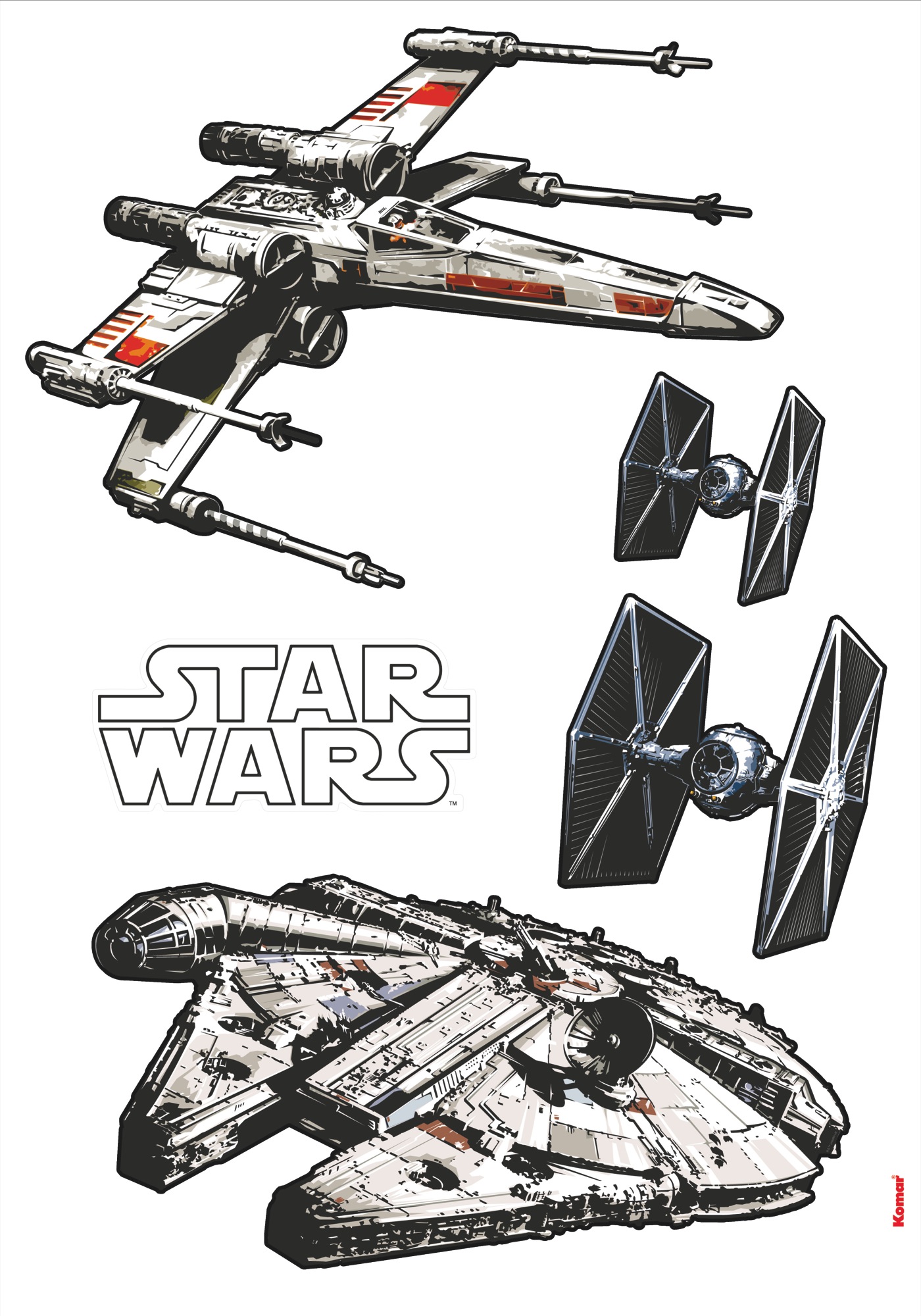 Star Wars Wandsticker / Wandaufkleber "Spaceships"