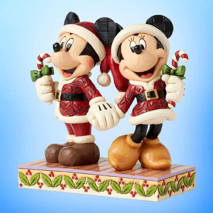 Disney Traditions - Mickey & Minnie with Candy Canes (Candy Cane Christmas) figurine by Jim Shore 6016882