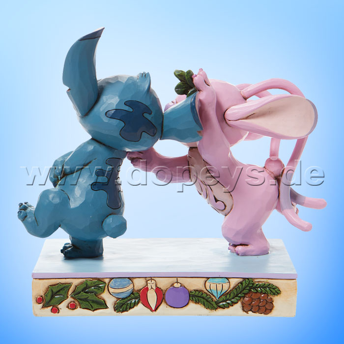 Disney Traditions - Mistletoe Kisses (Stitch and Angel with Mistletoe) figurine by Jim Shore 6008980