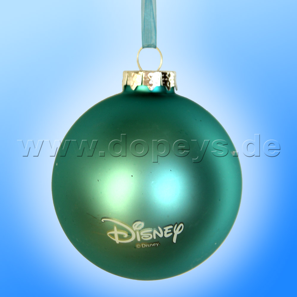 Kurt S. Adler - "Mickey & Minnie as Skaters" Disney Christmas Bauble cyan DN02005-A