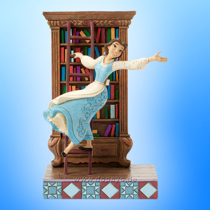 Disney Traditions - Belle with Bookshelf (A World of Books) figurine by Jim Shore 6016894