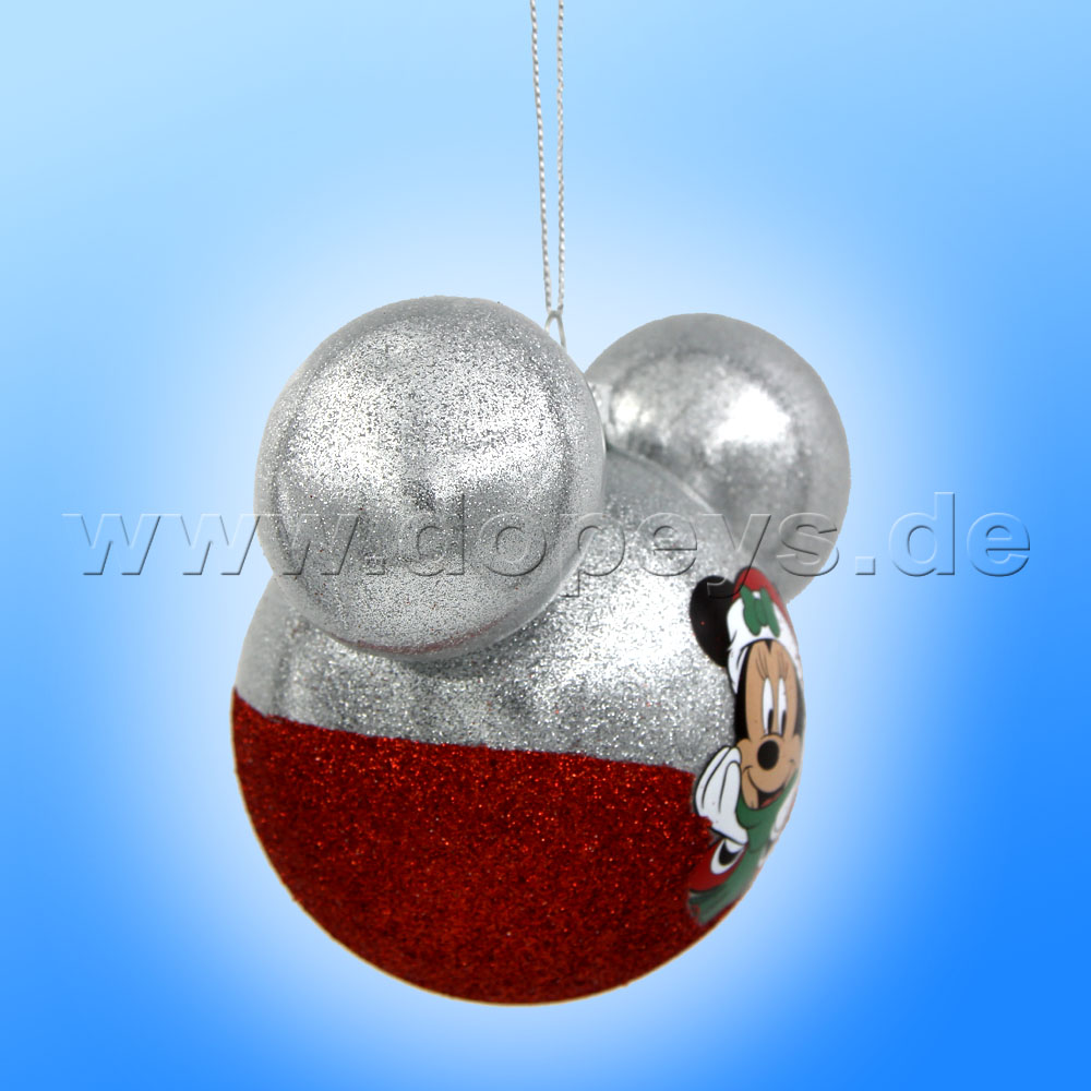 Kurt S. Adler - "Minnie Mouse" Disney Mickey Ear Ball Christmas Bauble silver DN37006
