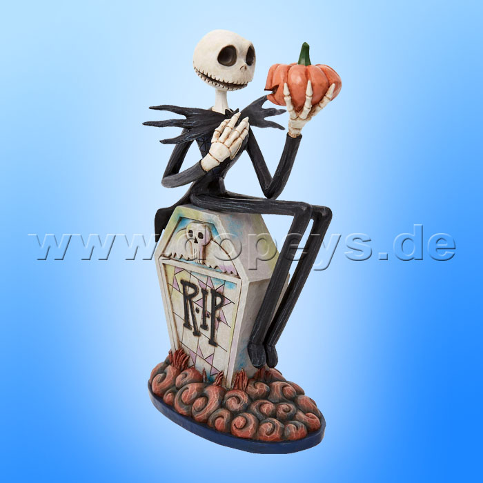 Disney Traditions - The Pumpkin King (Jack mit Kürbis auf einem Grabstein) von Jim Shore 6010866