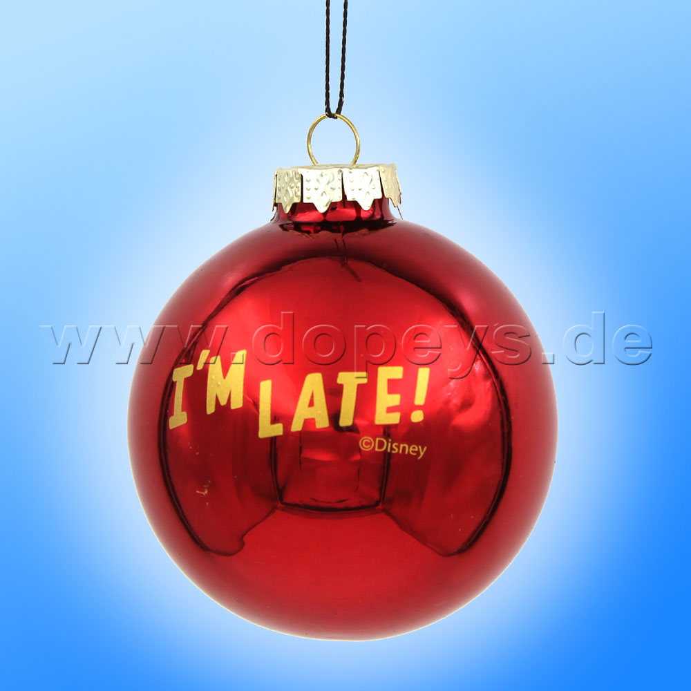 Kurt S. Adler - "White Rabbit" Christmas Bauble red DN34003