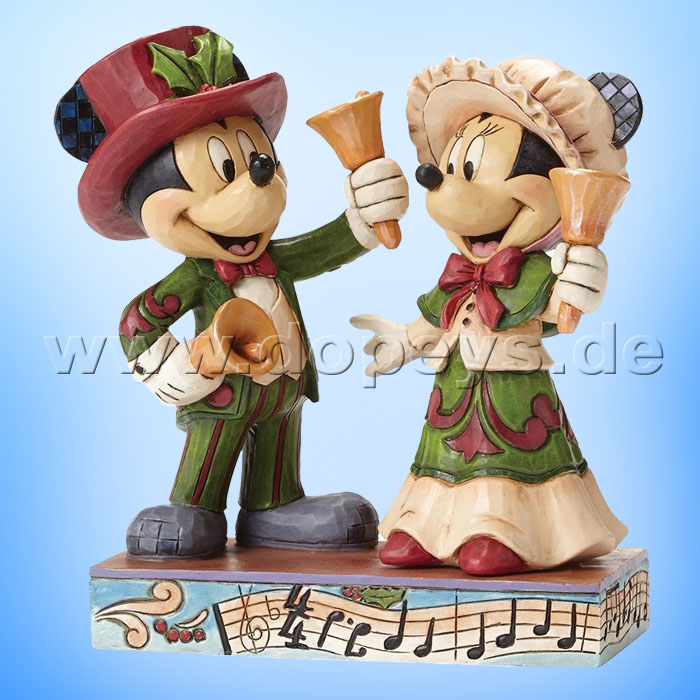 Disney Traditions / Jim Shore Figur von Enesco "Ringing in the Holidays (viktorianische Mickey & Minnie Maus)" 4051976.