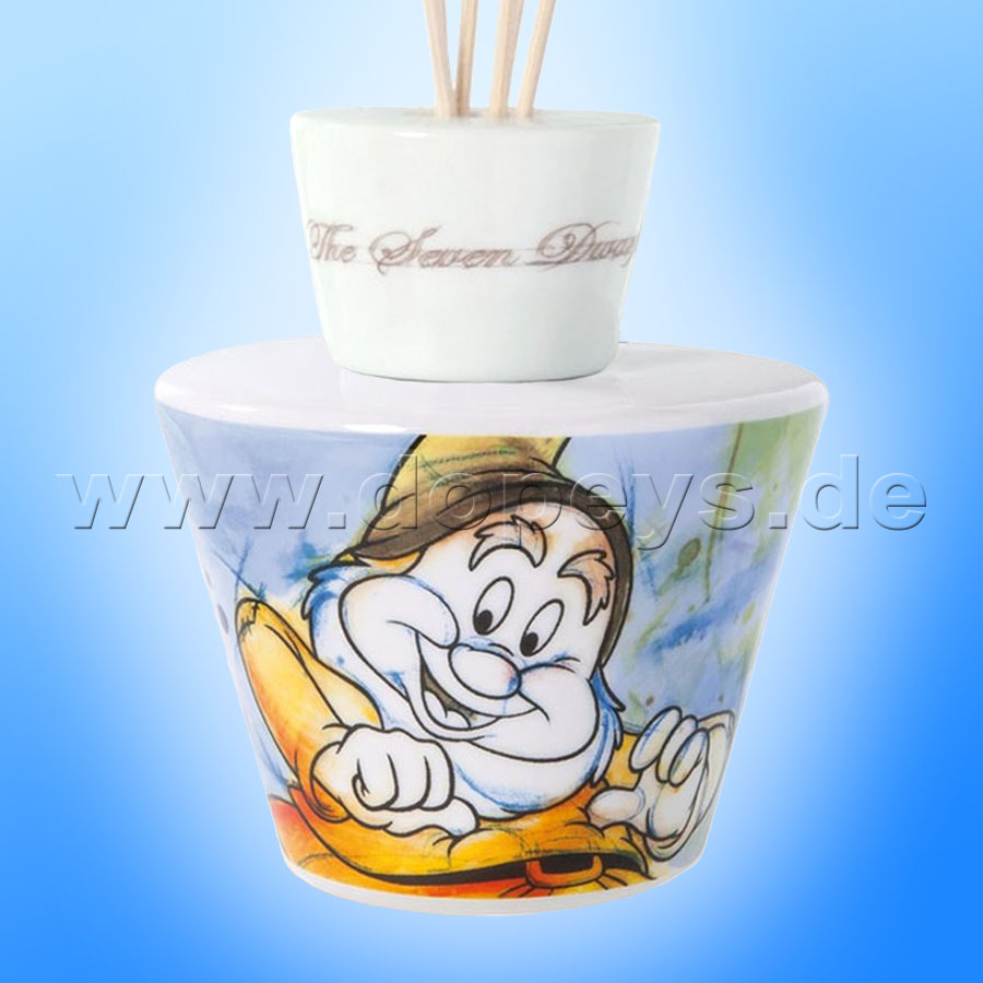 Disney Raumduftverteiler / Raumduft Reed Diffuser / Lufterfrischer 7 Zwerge "Happy" im italienischen Design PWS48S/3GO