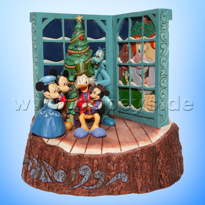 Disney Traditions - God Bless Us, Every One (Mickey's Weihnachtsgeschichte Baumstamm) von Jim Shore 6007060