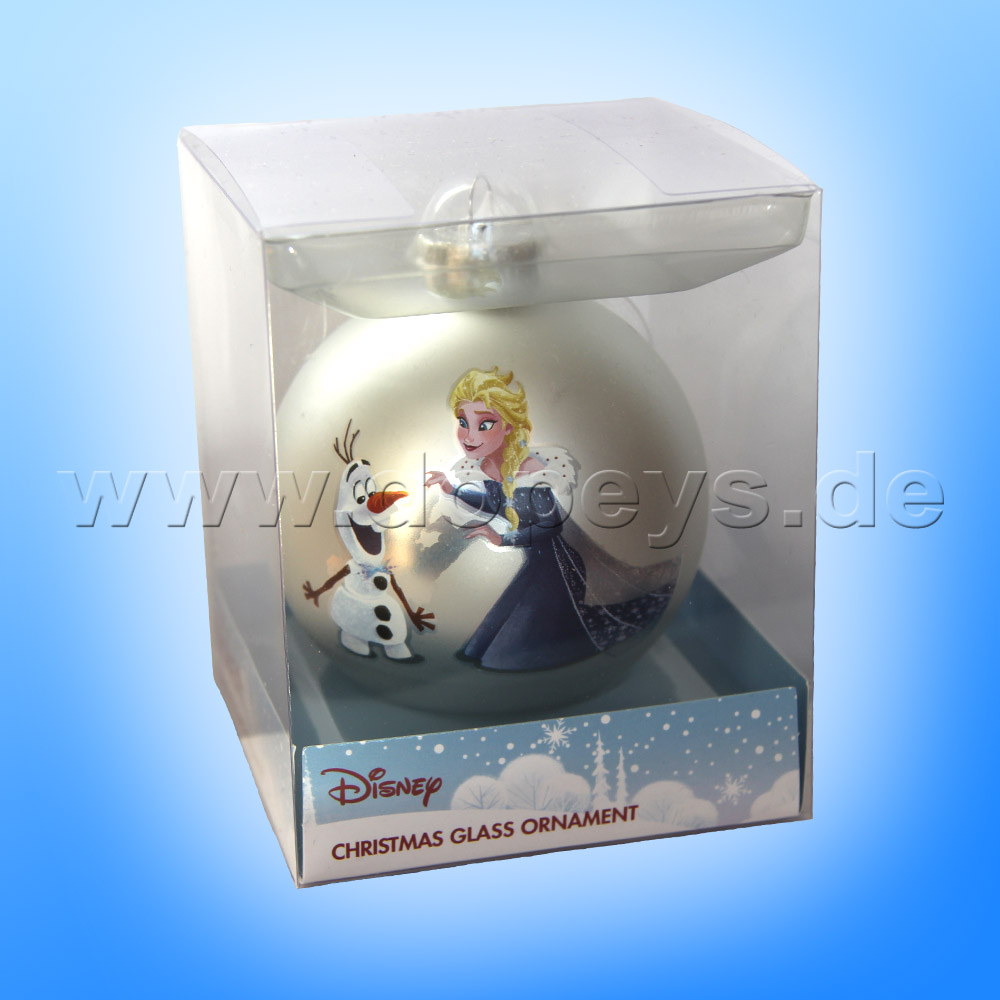 Kurt S. Adler - Frozen "Olaf & Elsa's Magical Ice Power" Christmas Bauble silver DN03005-F