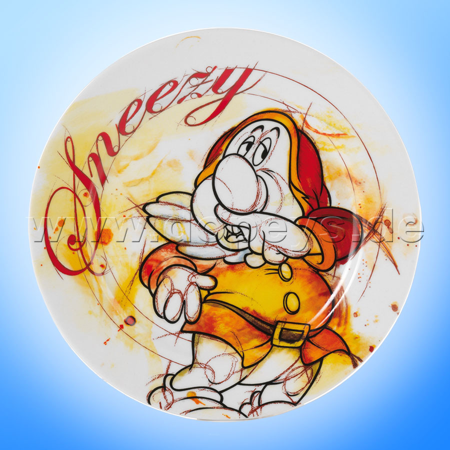 Disney Dessert Plate "Sneezy" in Italian Design