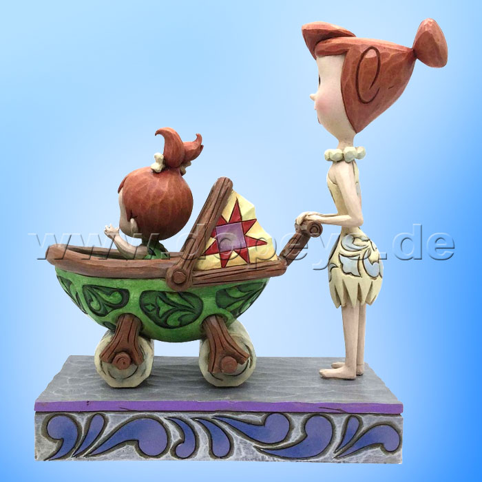 The Flintstones / Jim Shore Figur von Enesco."Bedrock Buggy (Wilma mit Pebbles im Kinderwagen)" 4058334