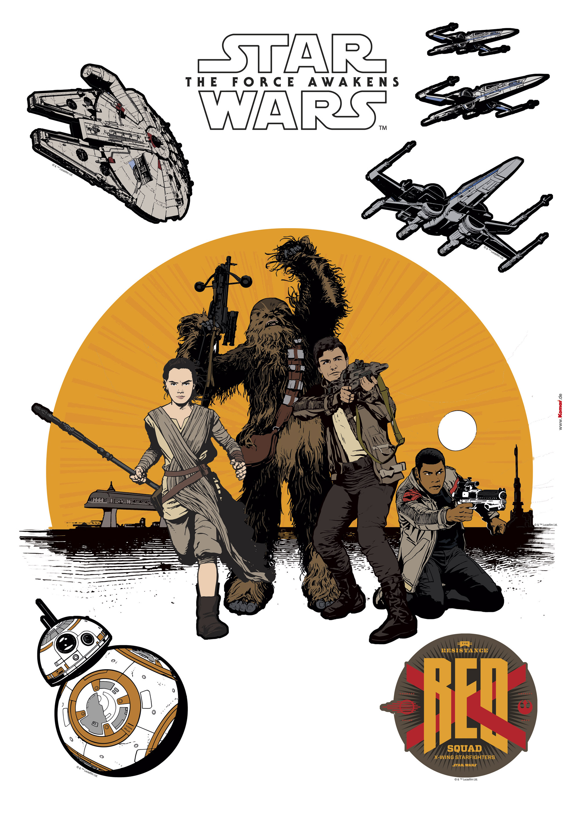 Star Wars Wandsticker / Wandaufkleber "Resistance"